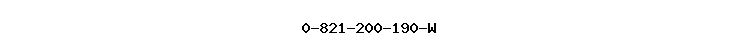 0-821-200-190-W