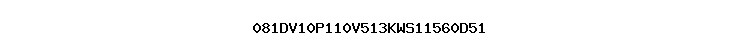 081DV10P110V513KWS11560D51