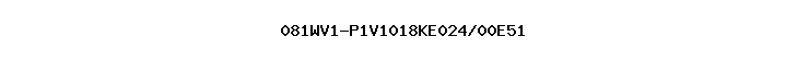 081WV1-P1V1018KE024/00E51