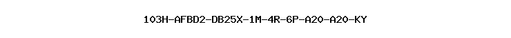 103H-AFBD2-DB25X-1M-4R-6P-A20-A20-KY