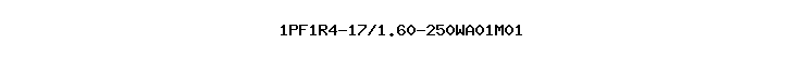 1PF1R4-17/1.60-250WA01M01