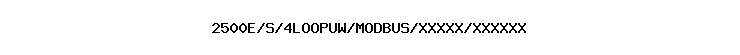 2500E/S/4LOOPUW/MODBUS/XXXXX/XXXXXX