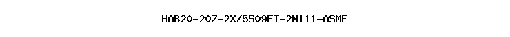 HAB20-207-2X/5S09FT-2N111-ASME