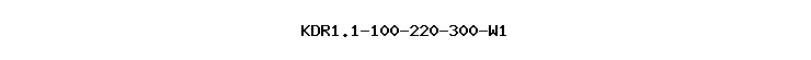 KDR1.1-100-220-300-W1
