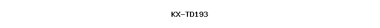 KX-TD193
