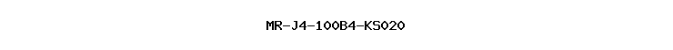 MR-J4-100B4-KS020