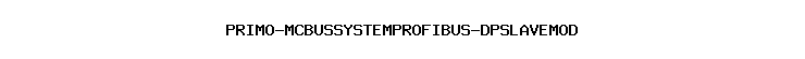 PRIMO-MCBUSSYSTEMPROFIBUS-DPSLAVEMOD