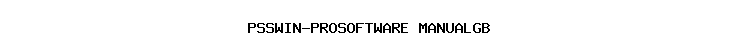 PSSWIN-PROSOFTWARE+MANUALGB